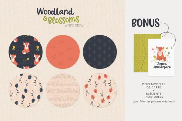 Woodland and Blossoms - Collection de motifs + carte